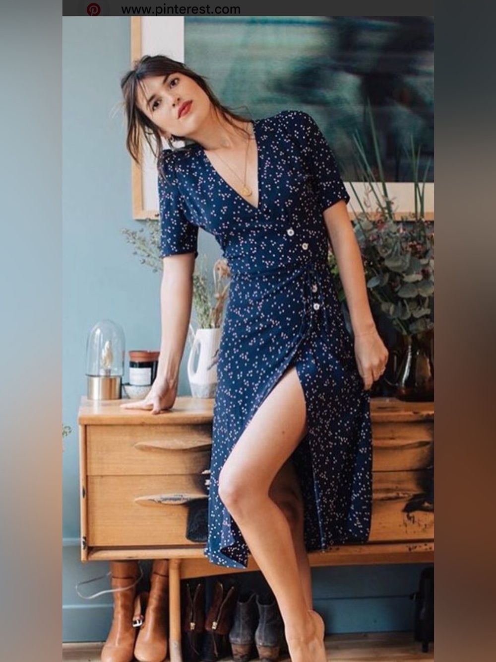 Rouje Gabin midi wrap dress 40/ 8